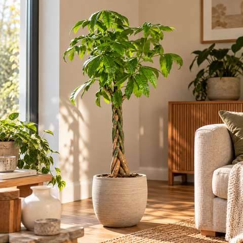 Sonnige Pachira im modernen Wohnzimmer